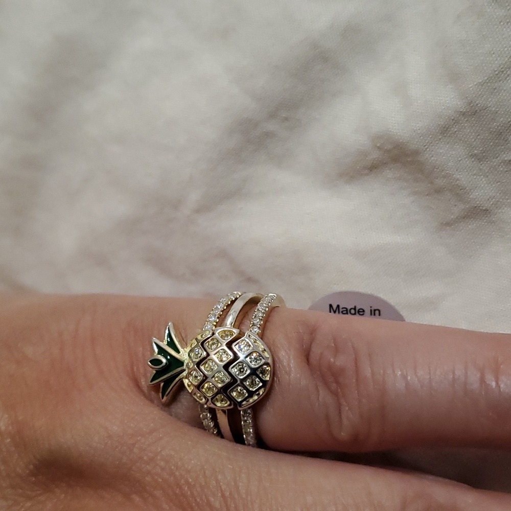 Sterling Silver 3 rings 🍍 Pineapple 🍍